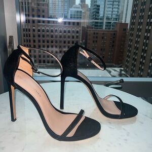 Stuart Weitzman Black Nudistsong Strap Sandal